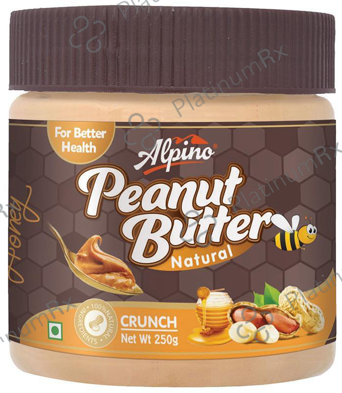 Alpino Natural Crunch Honey Peanut Butter 250 gm