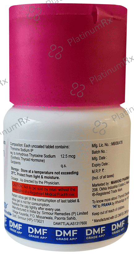Thyroneed 12.5mcg Tablet 120s