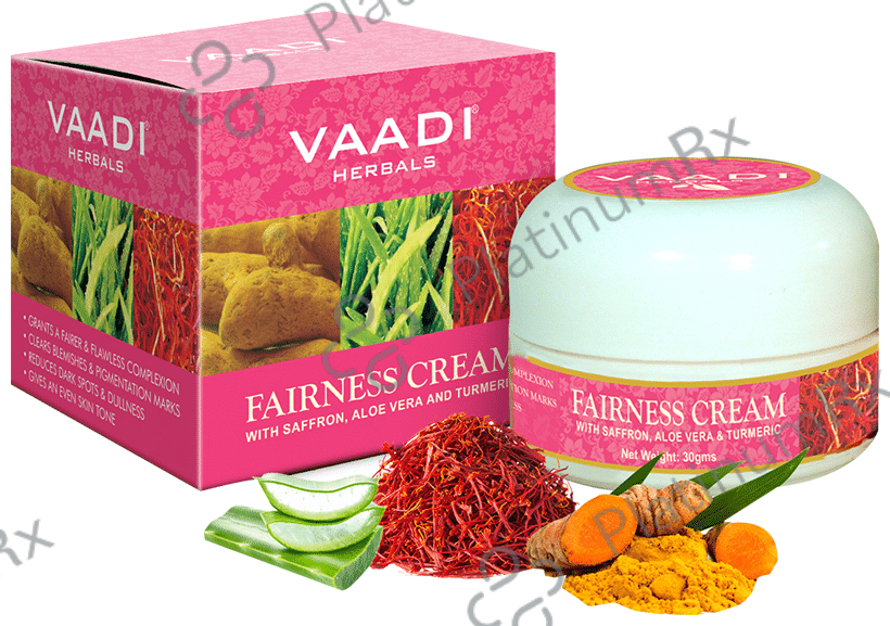 Vaadi Herbals Value Pack of Fairness Cream - Saffron, Aloe Vera & Turmeric Extracts