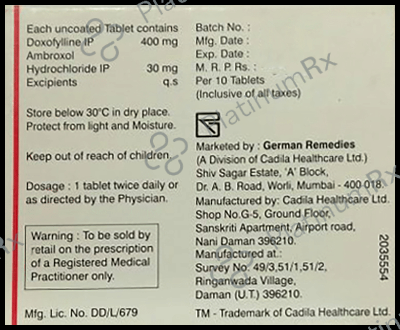 Doxolin AX Tablet