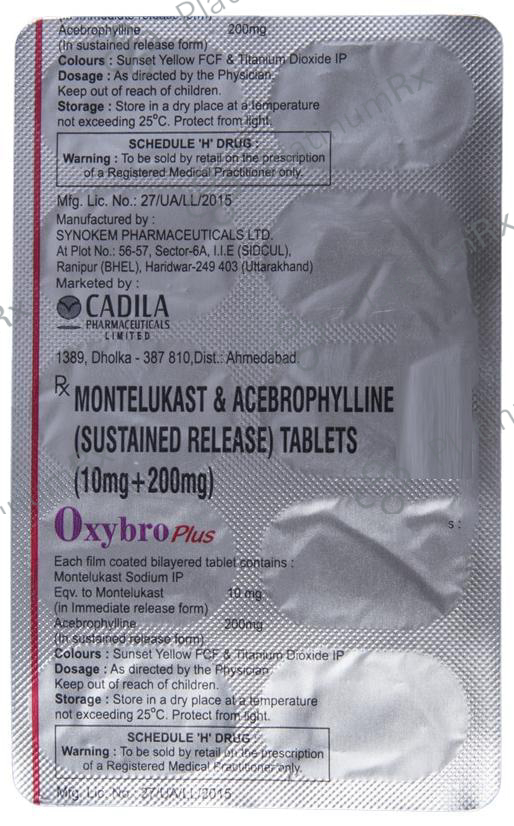 Oxybro Plus 200/10mg Tablet SR 10s