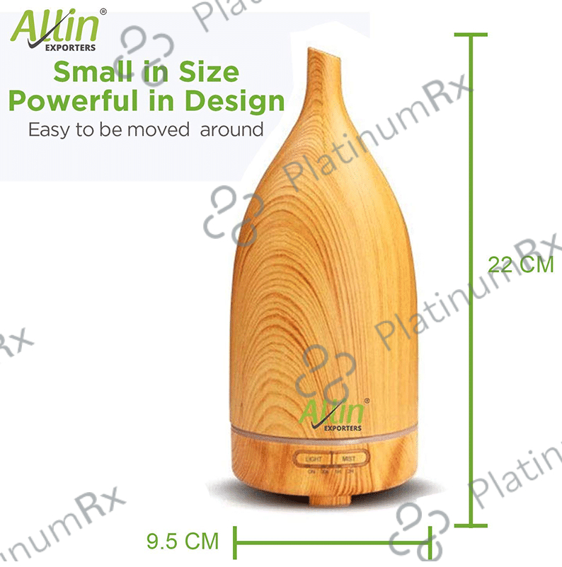Allin Exporters DT 203LW Aromatherapy Diffuser & Ultrasonic Humidifier (100ml Tank) Light Wood