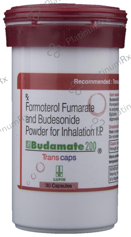 Budamate 200/6mcg Capsule 30s