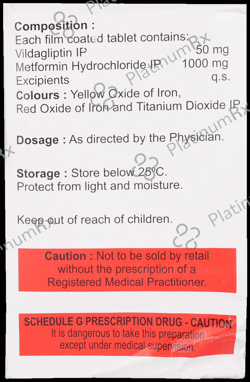 Vilatin M 1000/50mg Tablet 15s