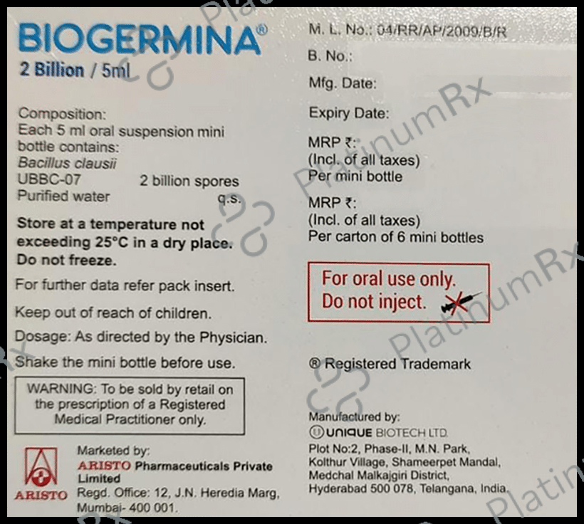 Biogermina Oral Suspension (5ml Each) 6s