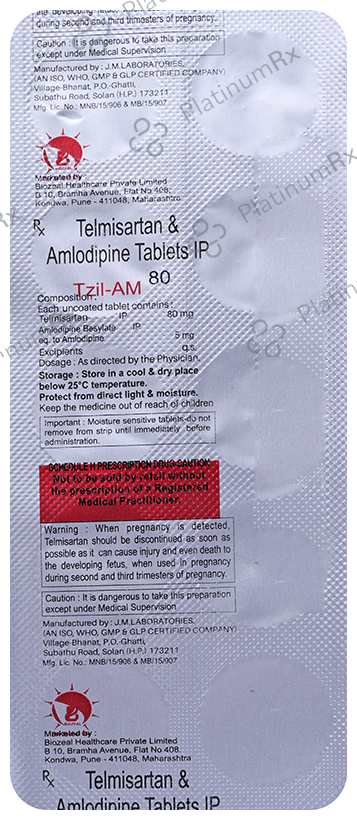 Tzil-AM 80 Tablet