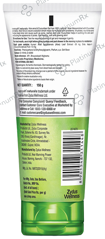 Everyuth Naturals Nourishing Aloevera & Cucumber Gel 150 gm