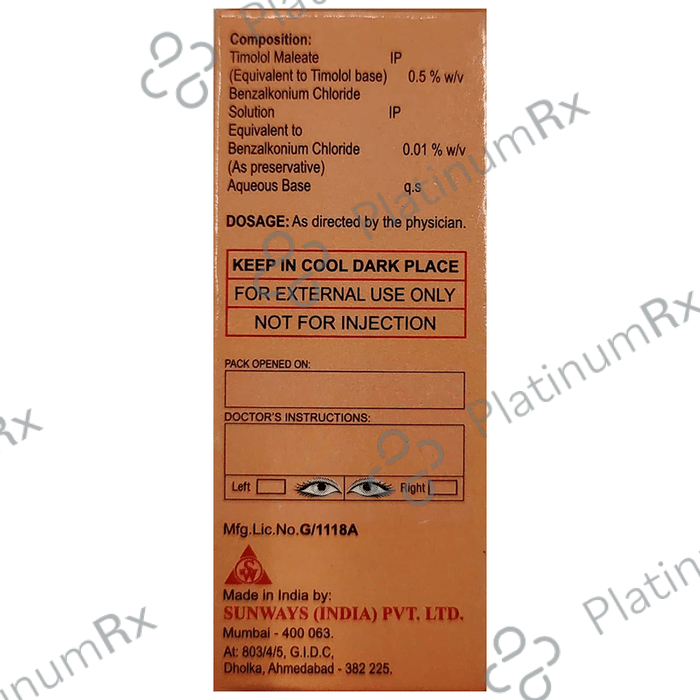 Timanol 0.5% Eye Drop 5ml