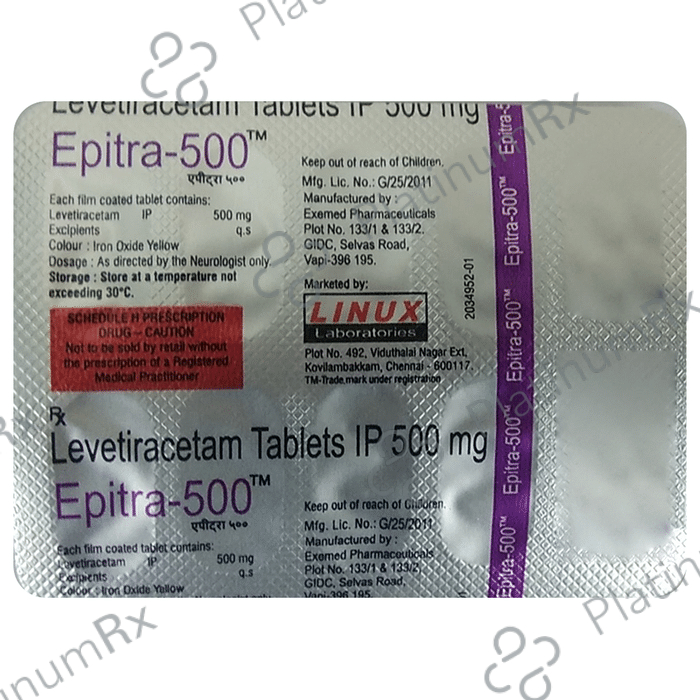 Epitra 500mg Tablet 10s