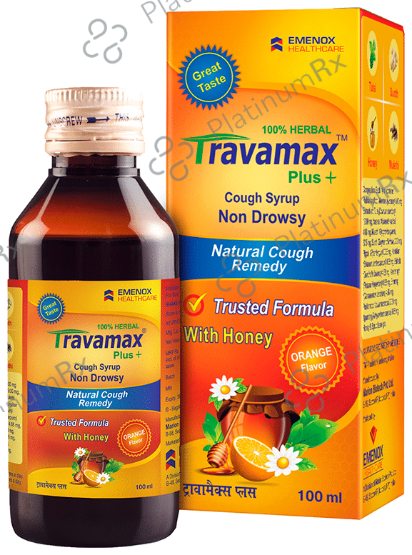 Travamax Plus Cough Syrup Honey Orange