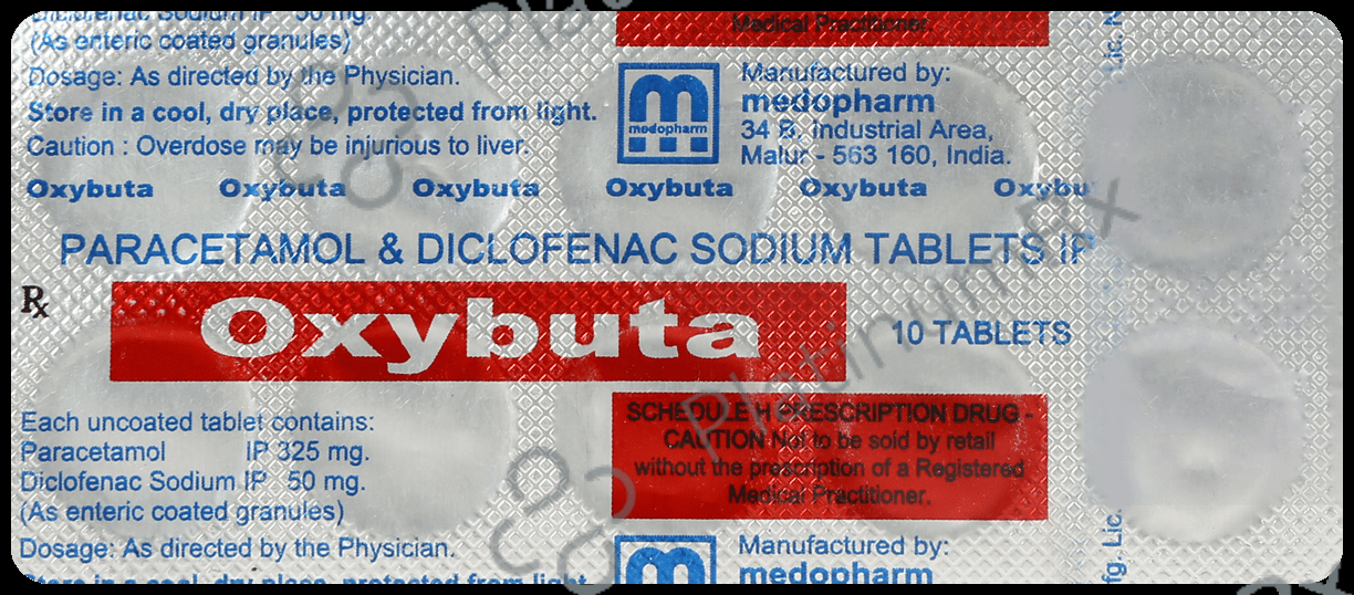 Oxybuta 325/50mg Tablet 10s