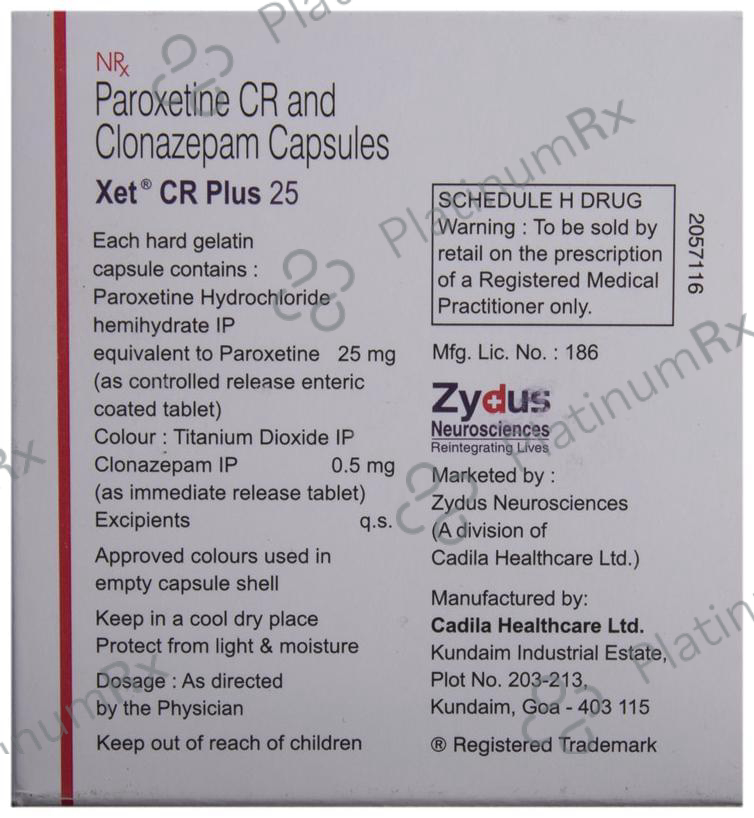 Xet CR Plus 25 Capsule