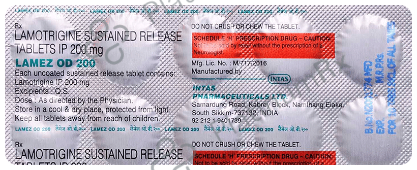 Lamez OD 200mg Tablet SR 10s
