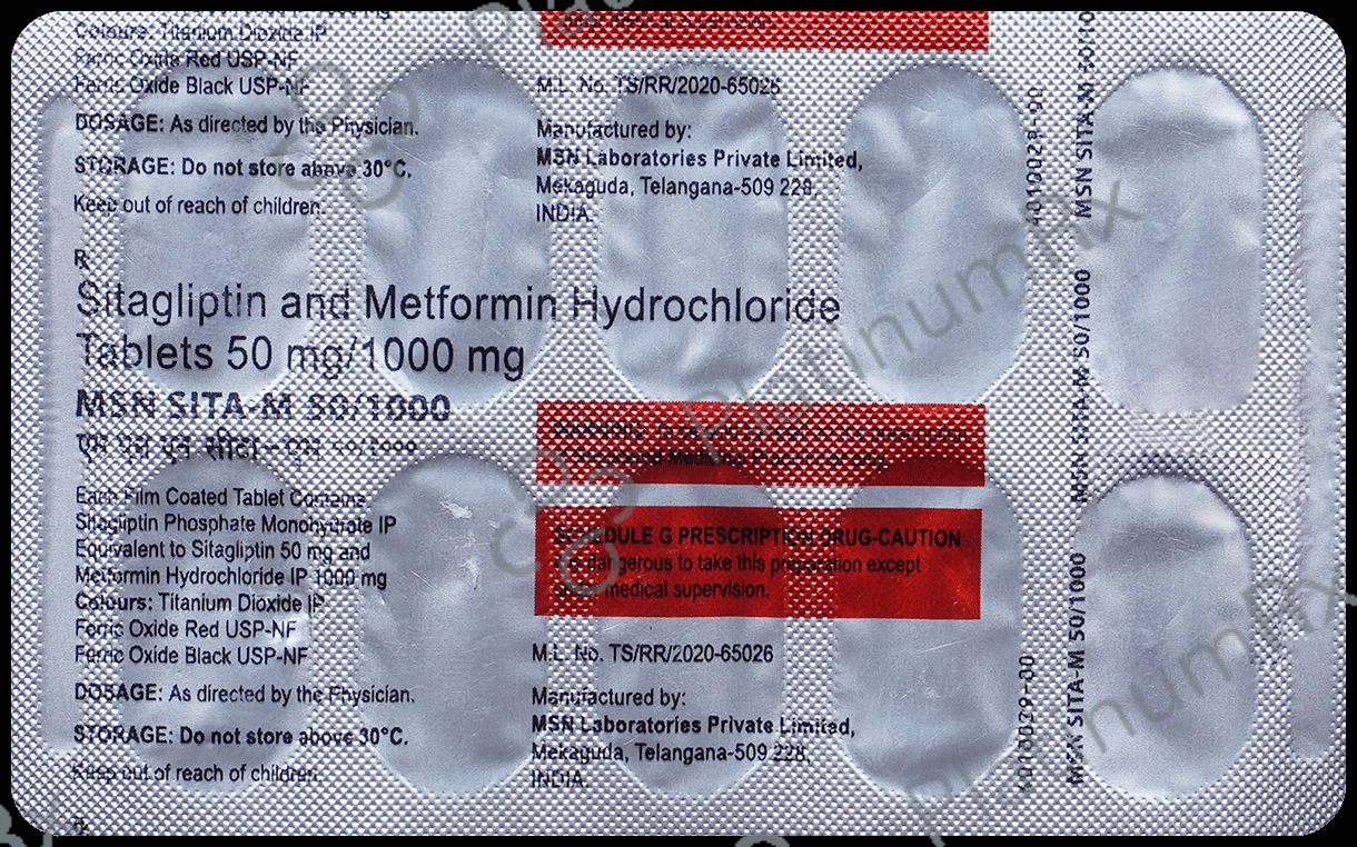 MSN Sita-M 50mg/1000mg Tablet
