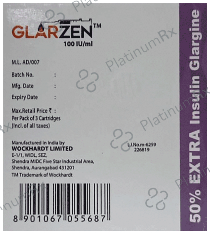 Glarzen (100 IU/ml) (1*3ml Cartridge)