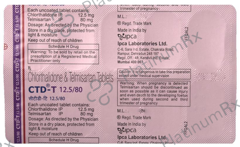 CTD T 12.5/80mg Tablet 10s