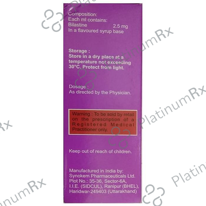 Bilachek 2.5mg Syrup 60ml