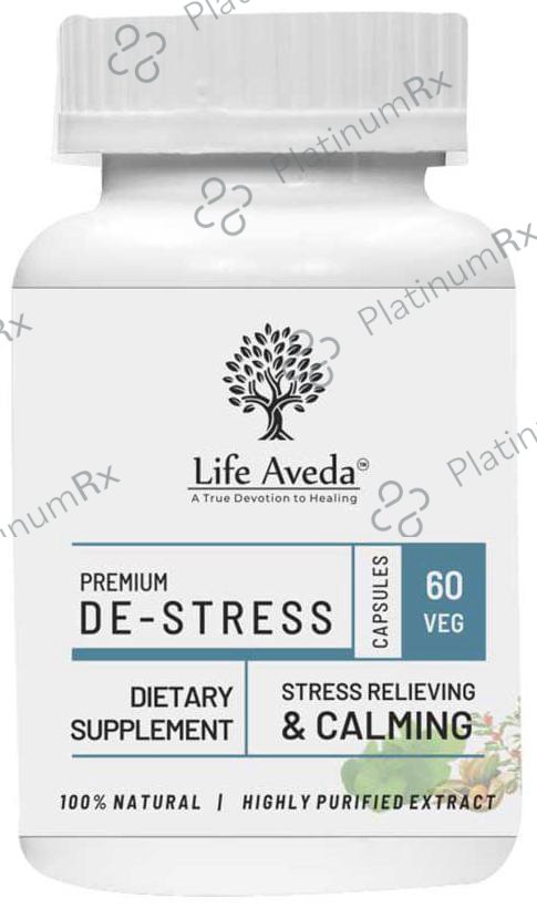 Life Aveda Premium De-Stress Veg Capsule