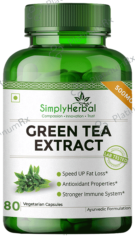 Simply Herbal Green Tea Extract Vegetarian Capsule