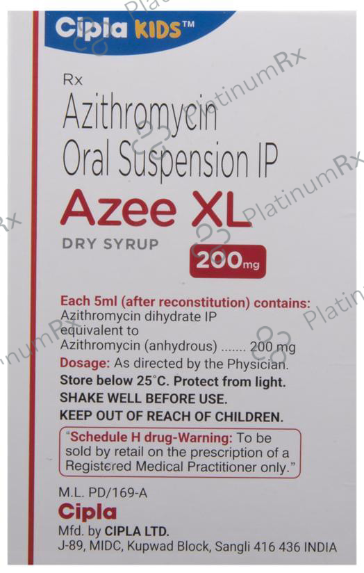 Azee XL 200mg Dry Syrup Peppermint