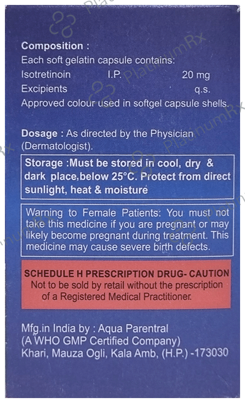 Acnetoin I 20mg Capsule 10s