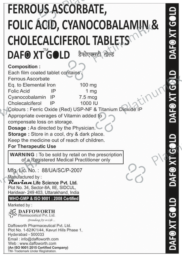 Dafo XT Gold Tablet