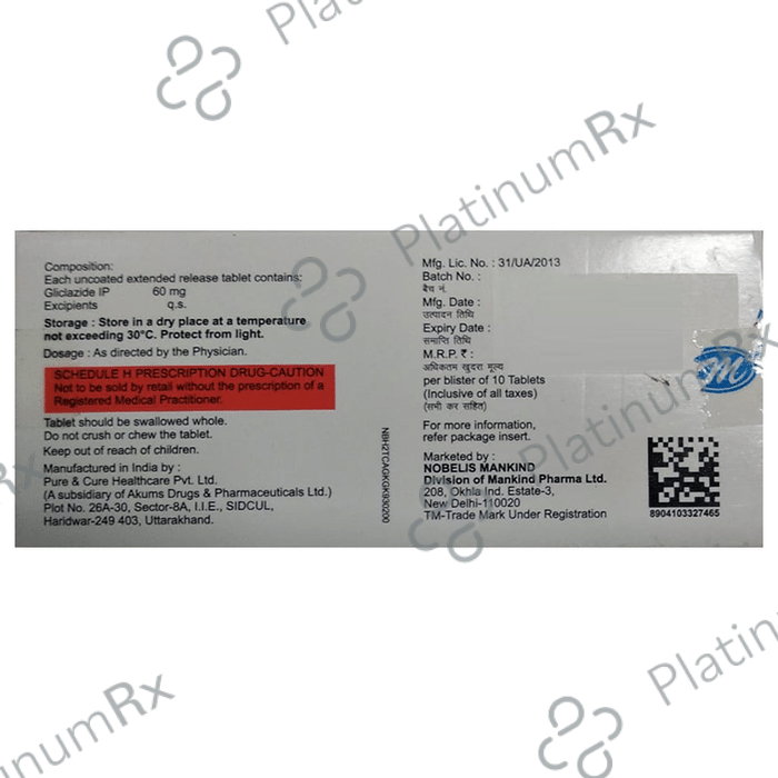 Nobegliz XR 60mg Tablet 10s