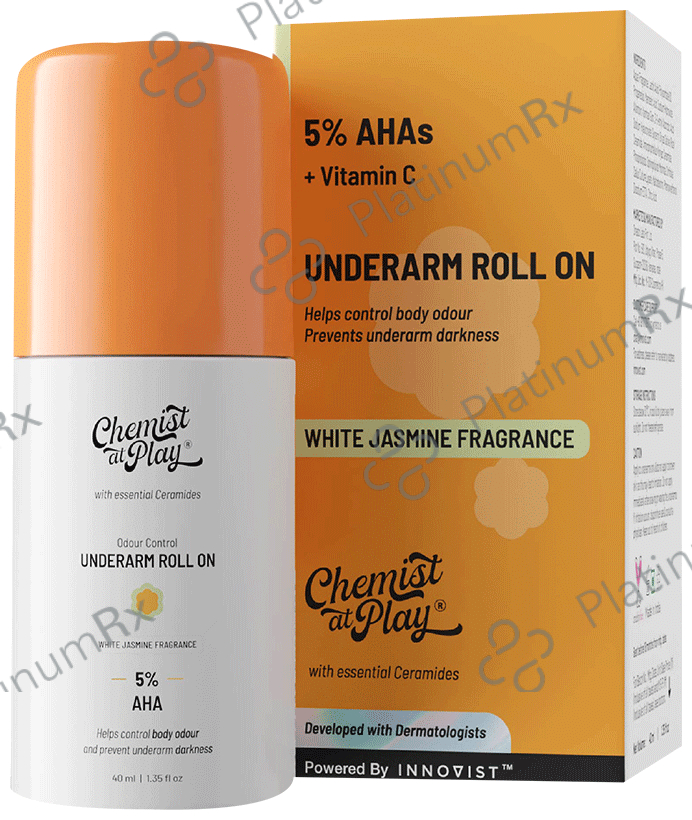 Chemist At Play Odour Control Underarm Roll On White Jasmine