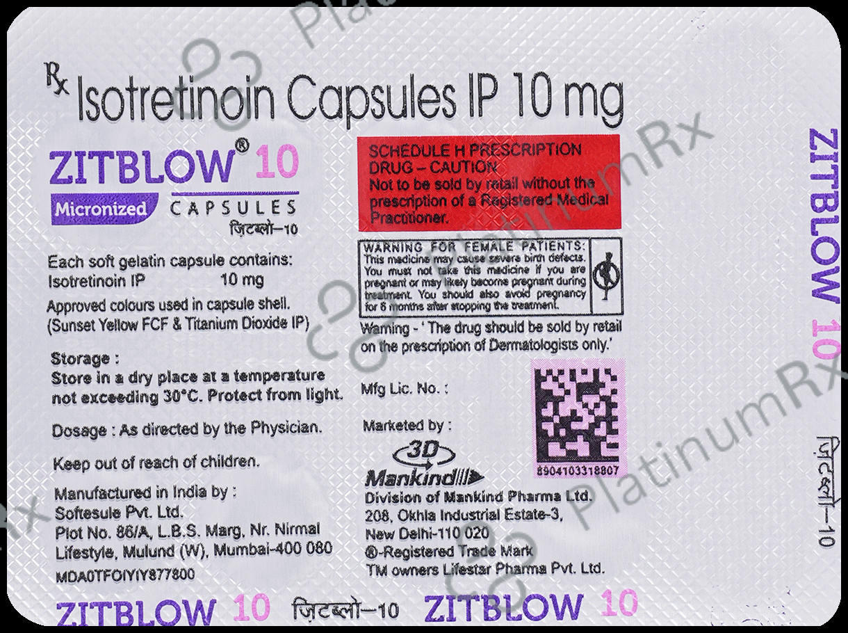 Zitblow 10mg Soft Gelatin Capsule 10s