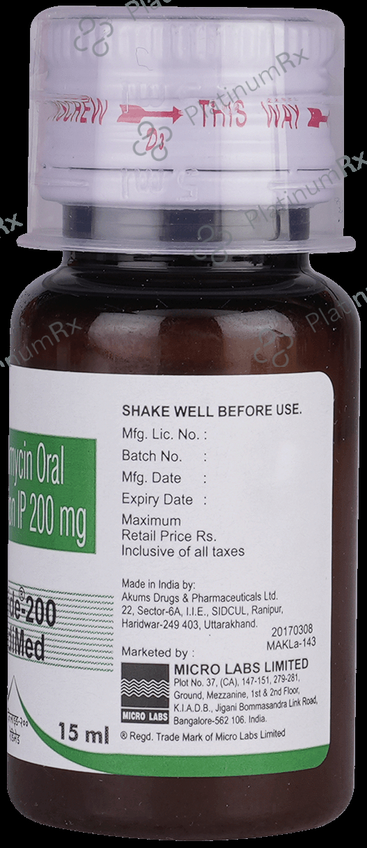 Azilide RediMed 200mg Syrup 15ml