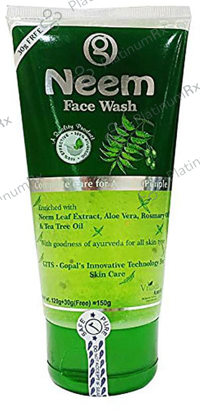 Vrinda Amrit Neem Face Wash - Complete Care For Acne & Pimples