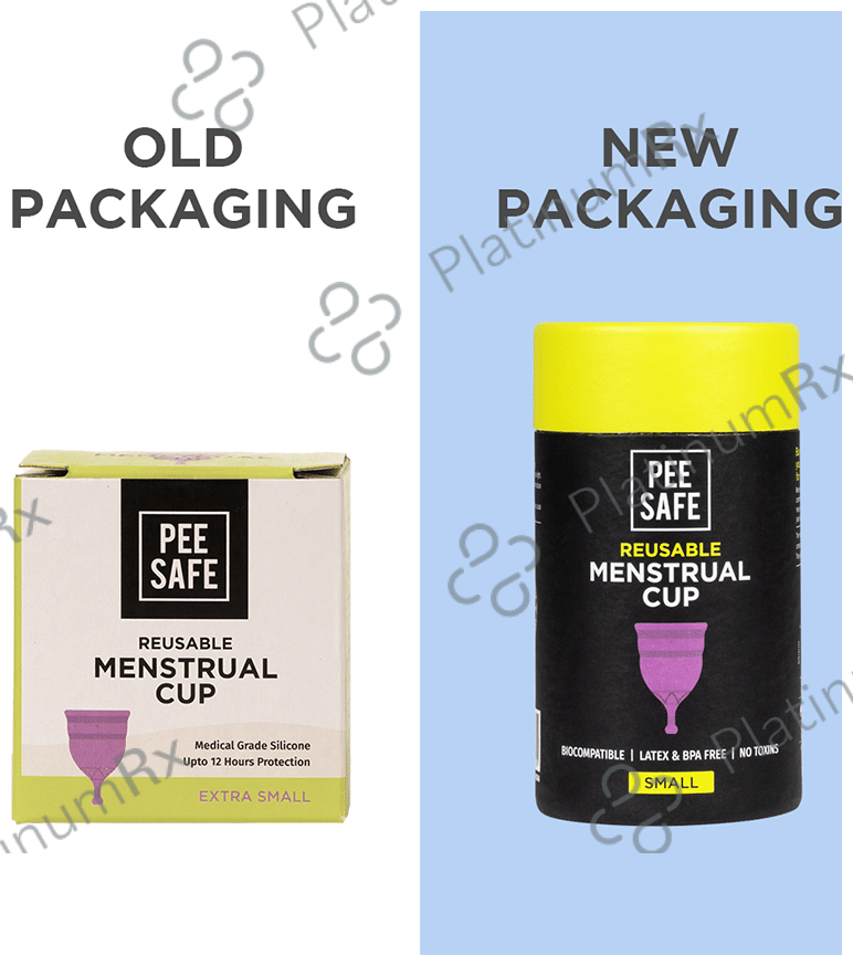 Pee Safe Reusable Menstrual Cup with Medical Grade Silicone for Women Small 1 Cup