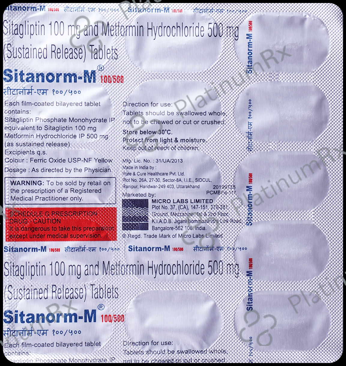 Sitanorm M 100/500mg Tablet 15s