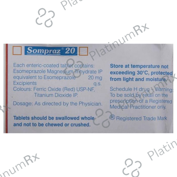 Sompraz 20mg Tablet 15s