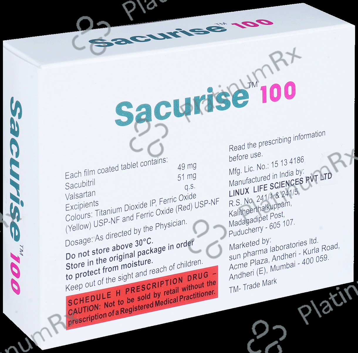 Sacurise 100mg Tablet 14s