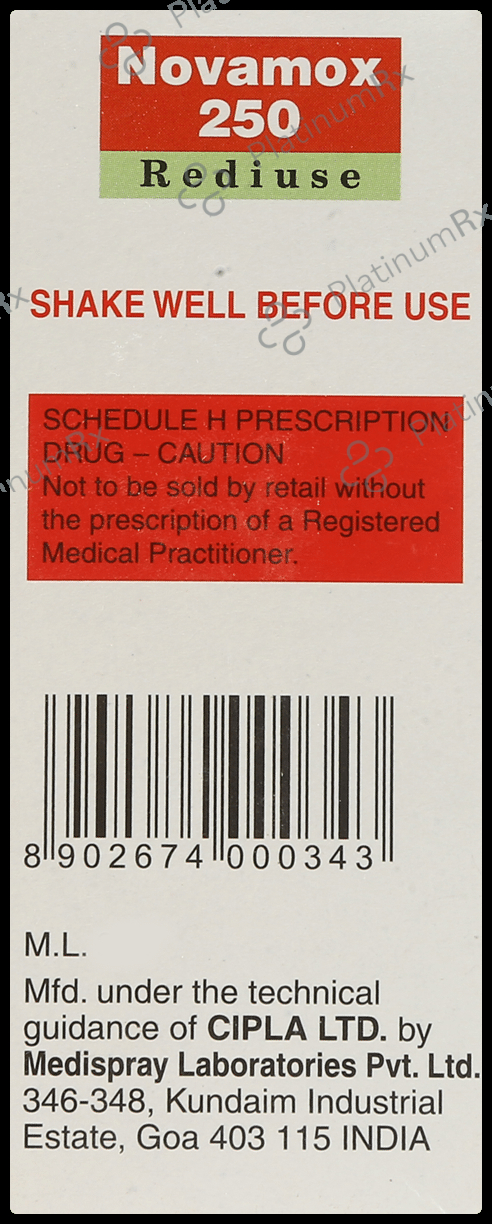 Novamox 250mg Rediuse Oral Suspension 30ml