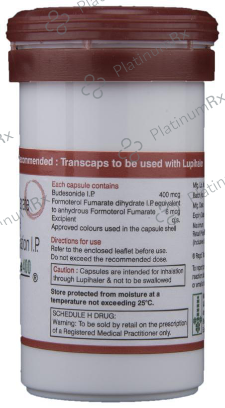 Budamate 6/400mcg Transcaps 30s