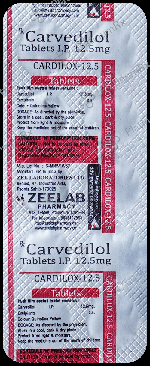 Cardilox 12.5 Tablet