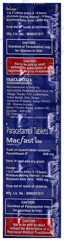 Macfast 650mg Tablet 10s