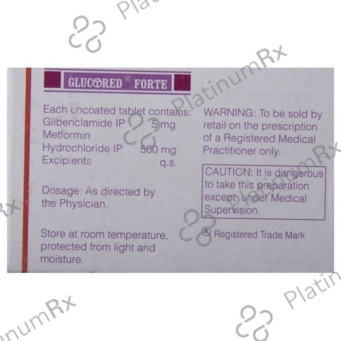 Glucored Forte 5/500mg Tablet 10s