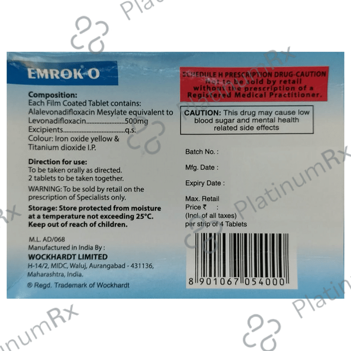 Emrok O 500mg Tablet 4s
