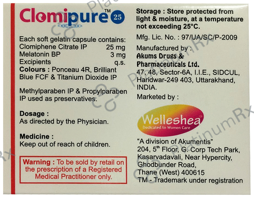 Clomipure 25 Capsule