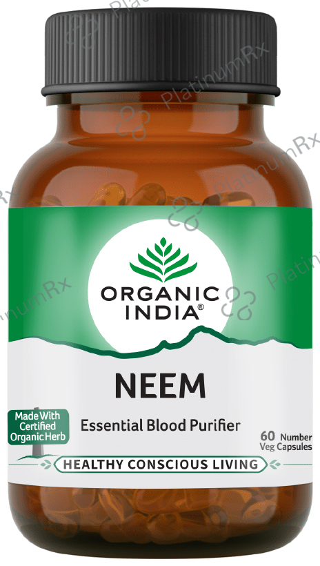 Organic India Neem Veg Capsule - Acts as Blood Purifier 60 vegicaps