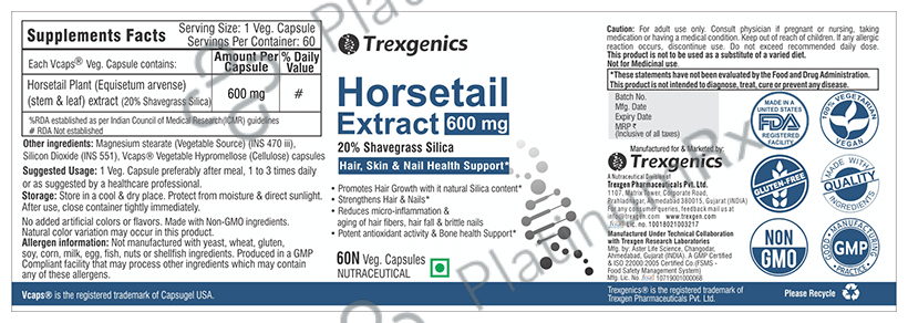 Trexgenics Horsetail Extract Veg Capsule