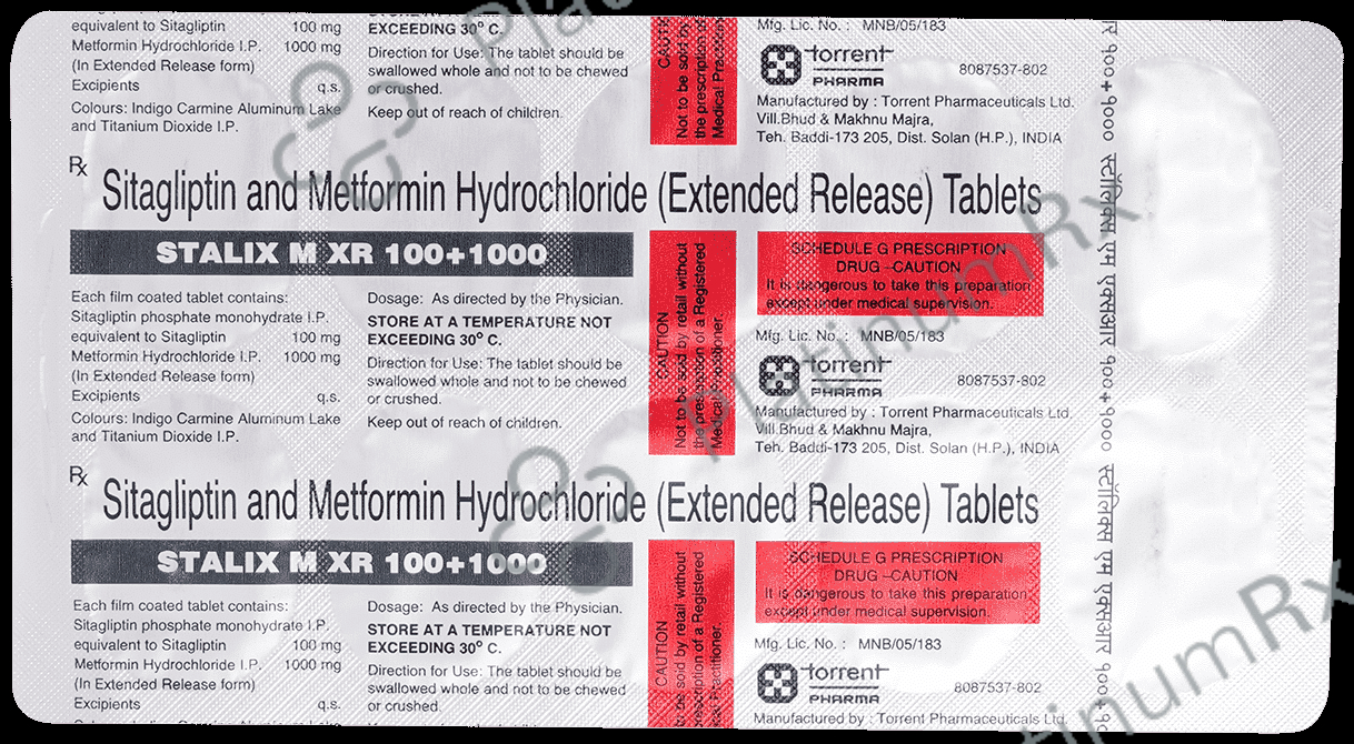 Stalix M XR 100/1000mg Tablet 10s