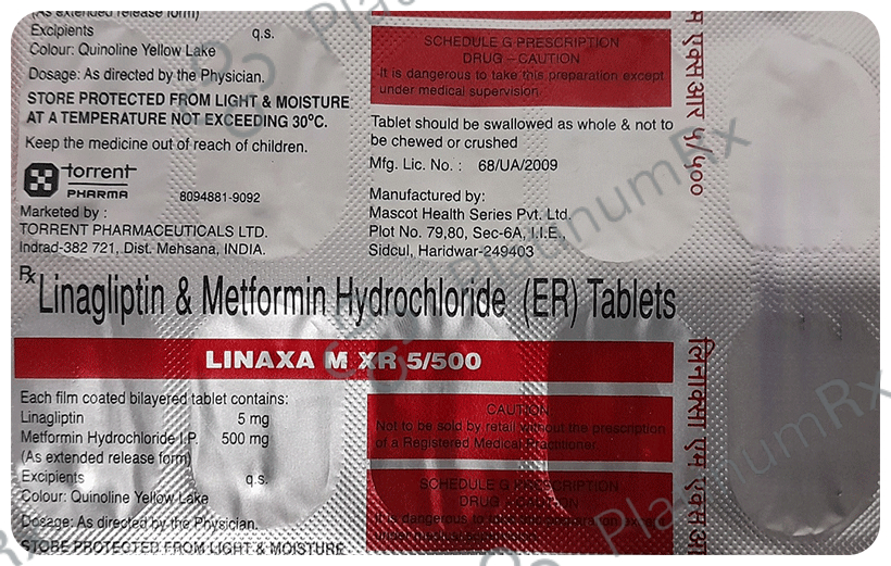 Linaxa M XR 5/500mg Tablet 10s