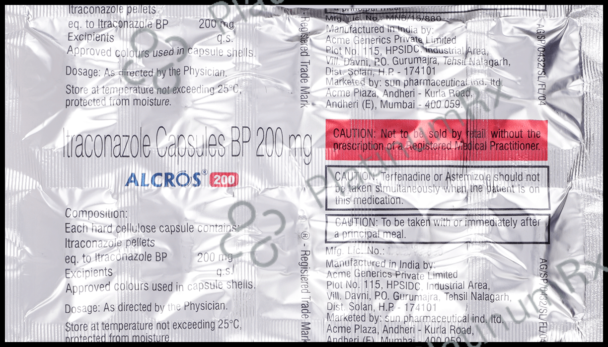 Alcros 200mg Capsule 10s