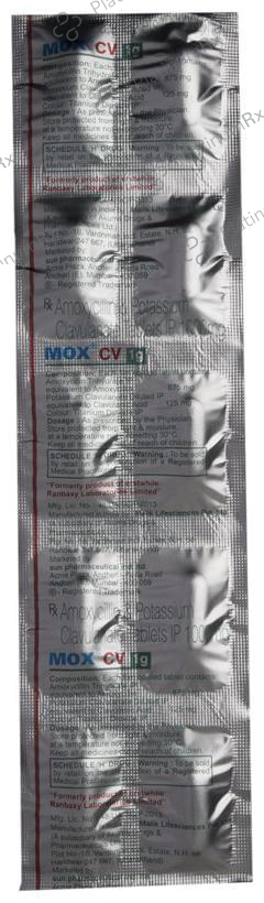 Mox CV 1G 875/125mg Tablet 10s