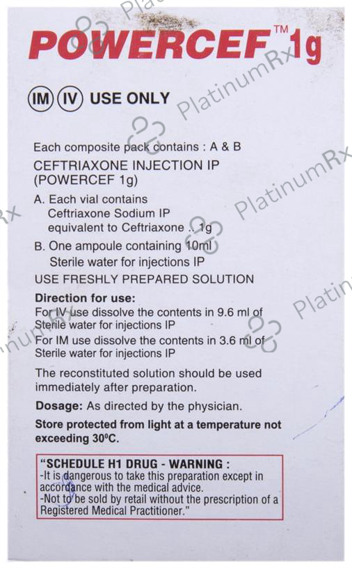 Powercef 1gm Injection