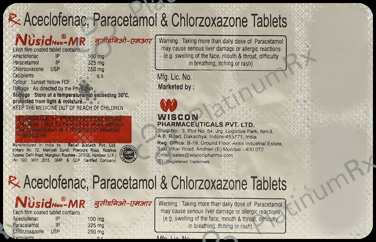 Nusid Neo MR 100/325/250mg Tablet 10s
